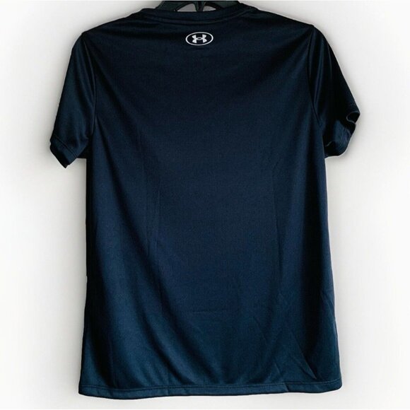 Under Armour HeatGear Women Black Loose Athletic T-shirt Size XS - Picture 2 of 5